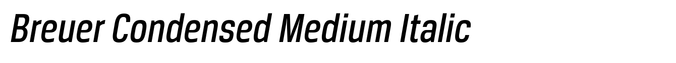 Breuer Condensed Medium Italic image